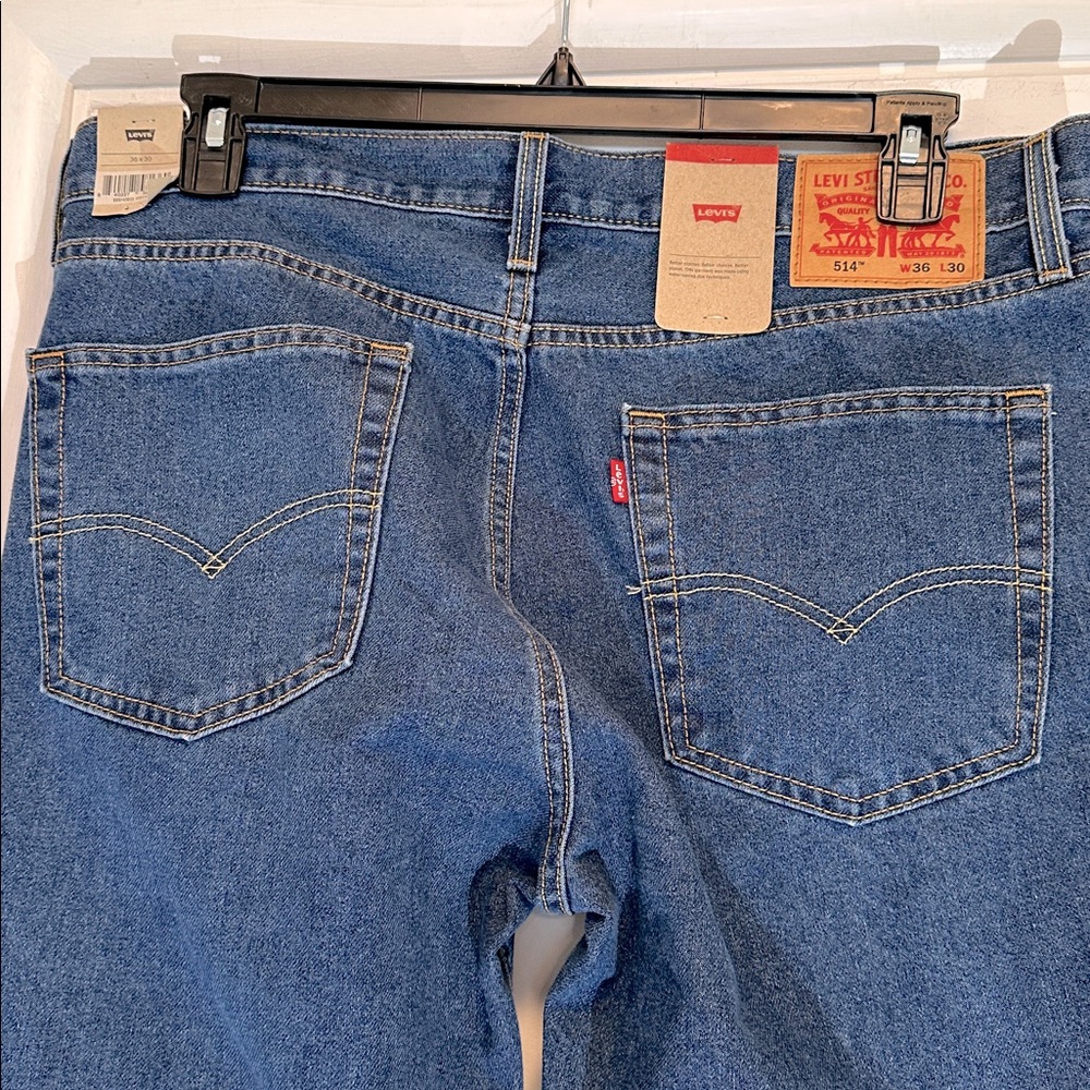 Levi’s 514 Straight Stretch Denim Jeans 36x30 NWT - Picture 6 of 14